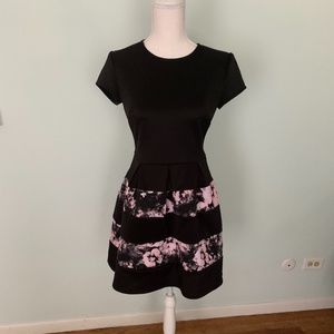 Junior's Printed Fit and Flare Dress